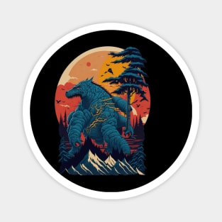 King of The monsters vector illustration design Magnet